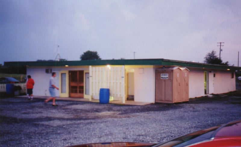 Side view of the Concession building