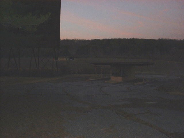 Drive In entrance: Ticket booth and part of the Big Screen