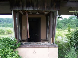 Ticket booth and projection building torn down