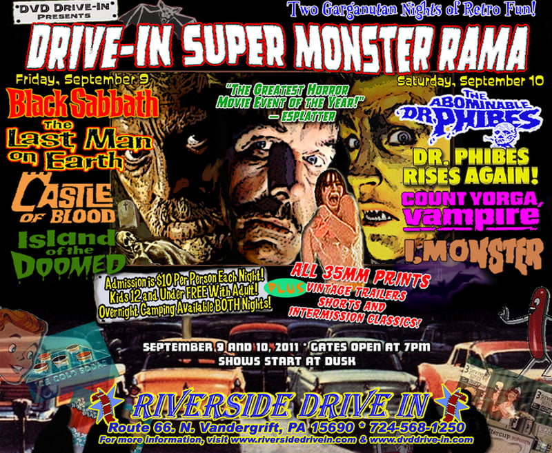 Ad for Drive-In Super Monster-Rama 2011