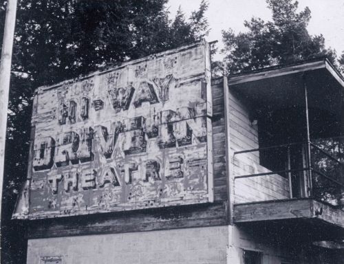 This image is of the much neglected sign on the side of a two story ticket booth. This is the only tickt booth that I've come across with this particular configuration.