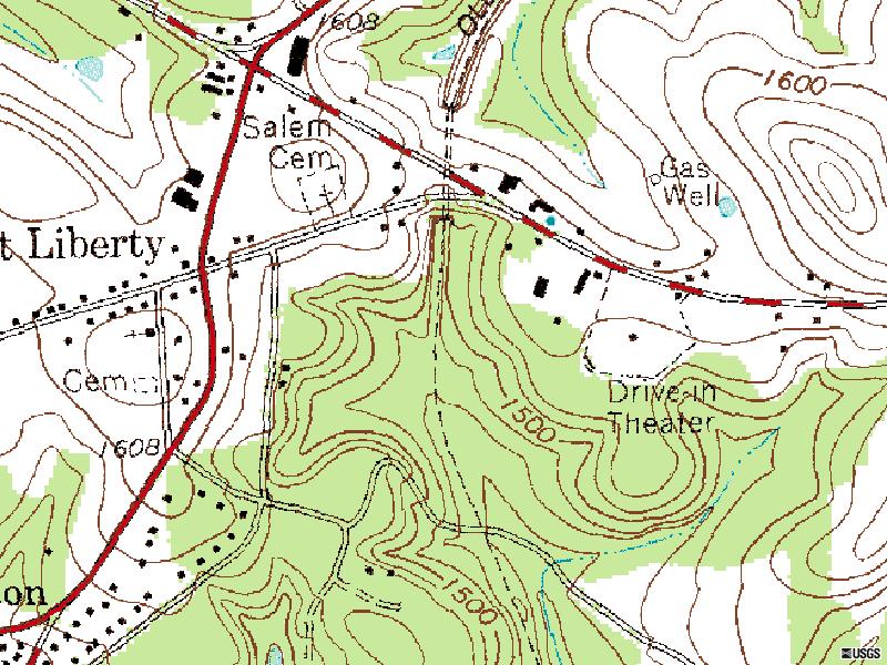 TerraServer map-South on US-322