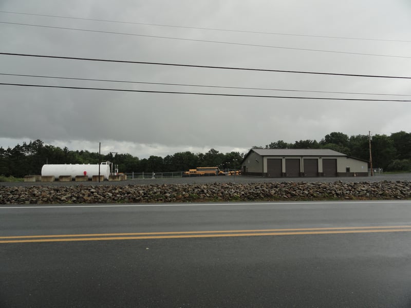 now a school bus parking lot