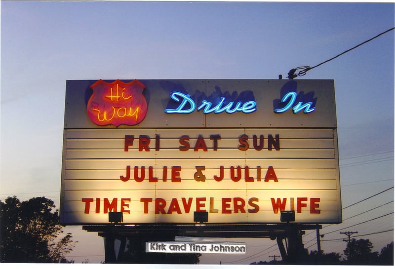 THEY LEAVE THE LIGHT ON FOR YOU    ONE OF THE ONLY DRIVE INS THAT BURN THE MARQUEE EVEN WHEN THEY ARE CLOSED FOR ALL TO SEE AND BUILD UP THE ANTICIPATION FOR THE SHOW  YEAH BABY