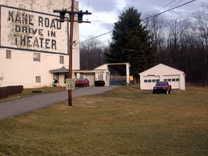 box offices and screen tower; taken February 23, 2000