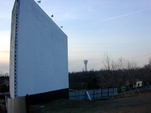 screen tower and play ground; taken February 23, 2000