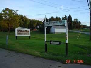 entrance sign and marquee