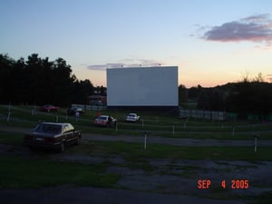 Here's my '89 Eagle Premier parked in front of the screen.