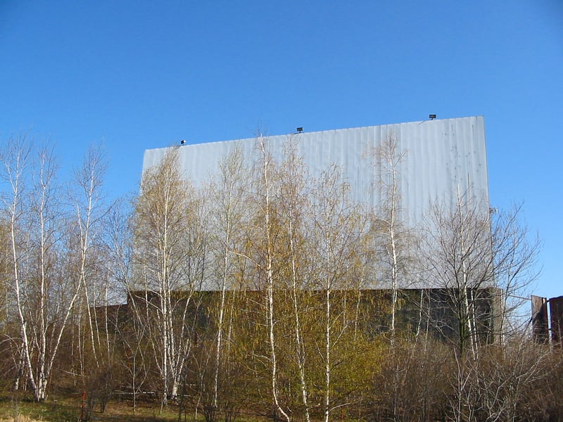 Trees have grown up in front of the screen.