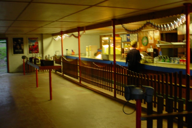 Inside the concession area.