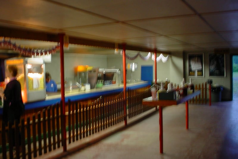 Inside the concession area.