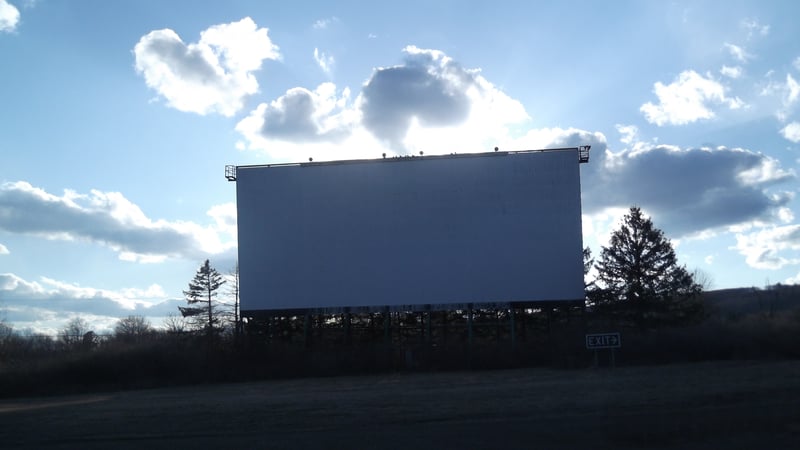 Drive in at sunset.