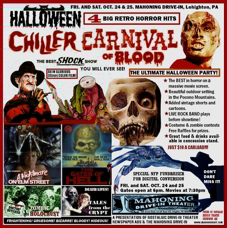 Big Retro Halloween Horror-fest Show coming to the Mahoning Drive-in, Oct. 24 and 25, 2014