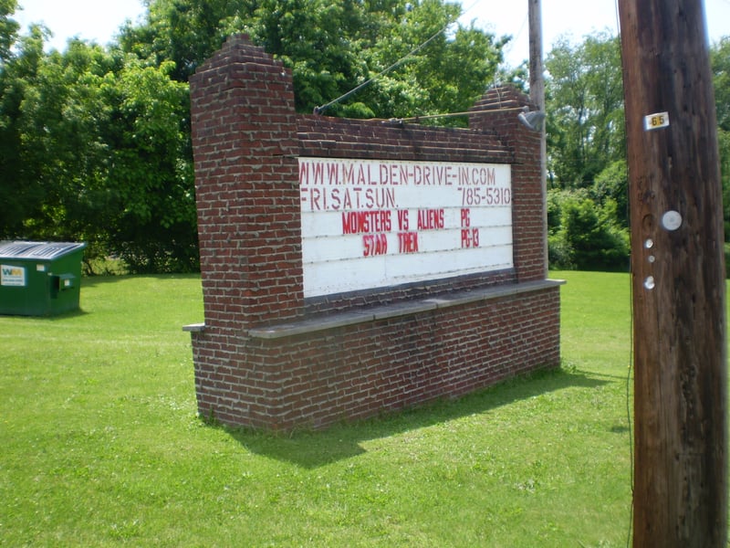 old meets new original marquee now bears the drive-in's web address