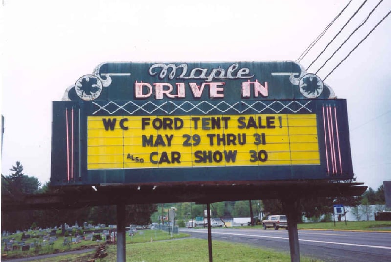Close-up of Marquee.  WC (Wayne County) Ford is the dealership that purchased the Maple.