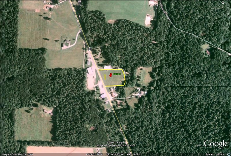 former site-on Hwy 66 SE of Clarion