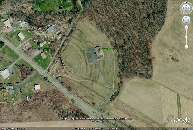 aerial view of site