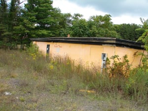 All thats left of the concession stand