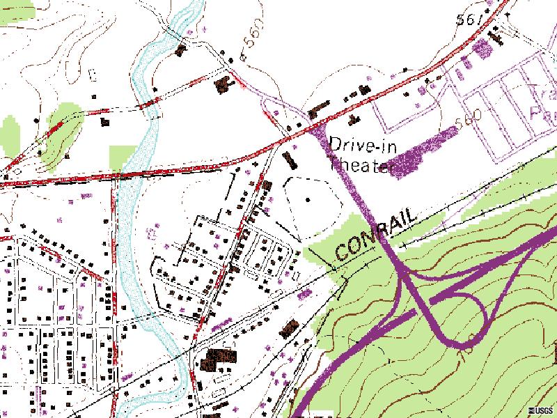 TerraServer map of site-located off Pennsylvania Ave near Mill Hall SW of Lock Haven