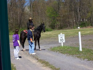 Joe & Linda McDade talking to our Amish nieghbor, Jonas. Yes, you can even bring your horse! Always something happening at the Pike Drive-in!