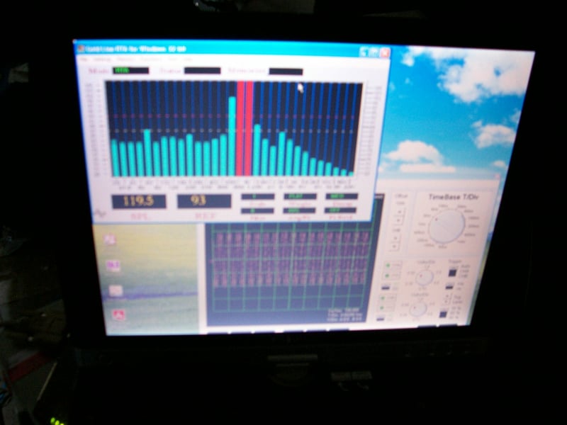 Here is Xpertek's computerized spectrum analyzer. Andy Mill services over 10% of the drive-ins in the USA!