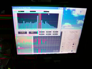 Here is Xpertek's computerized spectrum analyzer. Andy Mill services over 10% of the drive-ins in the USA!
