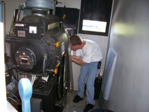 Here's Andy of XPERTEK installing one of our red readers.