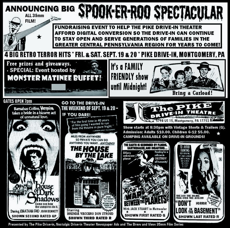 Big Retro Horror Event coming to the Pike Drive-in Sept. 19 and 20, 2014