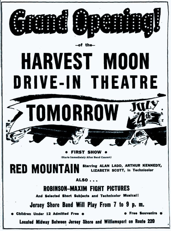 The Harvest Moon Drive-in Theater holds it's grand opening on July 4, 1952. See the entire album. www.facebook.commediasetseta.250621621619612.80048.134504123231363l8d57ccfab6
