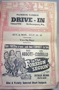 Flyer for Rainbow Drive-in