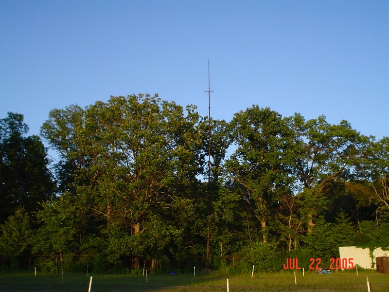 light pole at the back of the lot