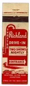 Matchcover of the Richland Driv-in