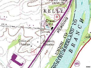 TerraServer map North on US-15