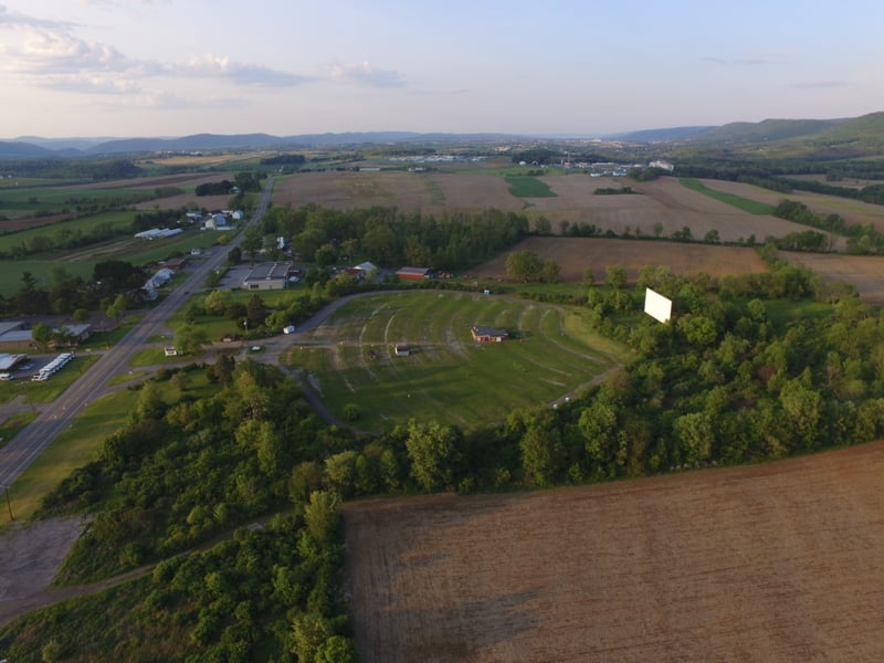 Early evening aerial view of the old Star Lite Drive In. Taken with DJI Phantom 3.