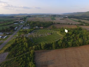 Early evening aerial view of the old Star Lite Drive In. Taken with DJI Phantom 3.
