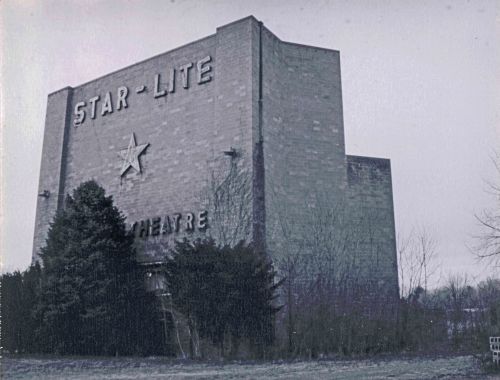 Image of the outward facing side of the Drive In screen. This photo was taken not long before demolition...