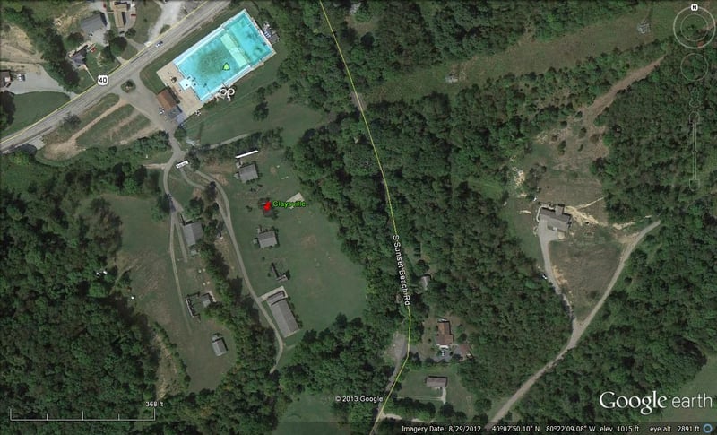 Google Earth image of former site-fairly intact