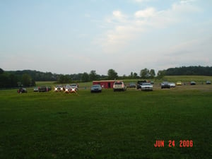 Here is the field from in front of the screen tower.