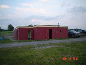 the front of the concessionprojection building