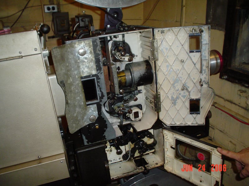 inside the left Brenkert projector
