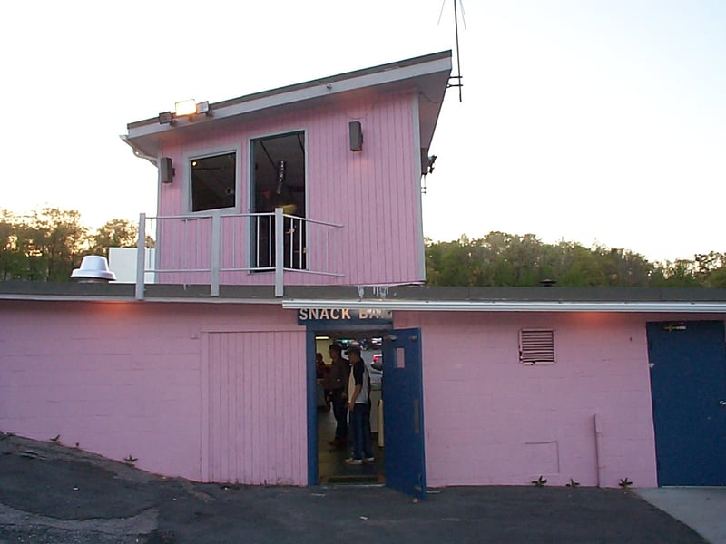 snack bar with projection booth on top