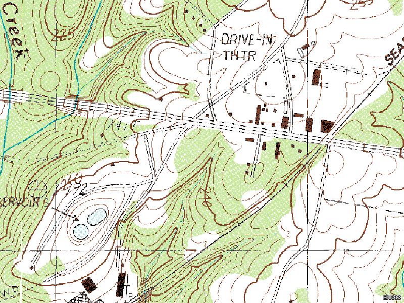 TerraServer map of former site-corner of Coastline and S78