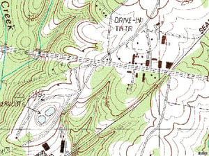 TerraServer map of former site-corner of Coastline and S78