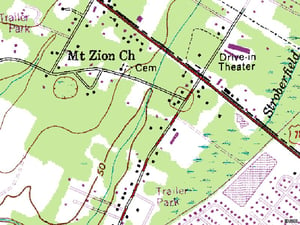 TerraServer map of former site-not portable-corner of US-78 and State Road S-1-10-169