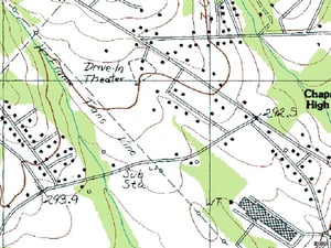 TerraServer map of former site located at intersection of US-176 and S-13