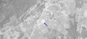 Aerial photo from 1964, Jefferson Davis Hwy at Skyview Dr.
