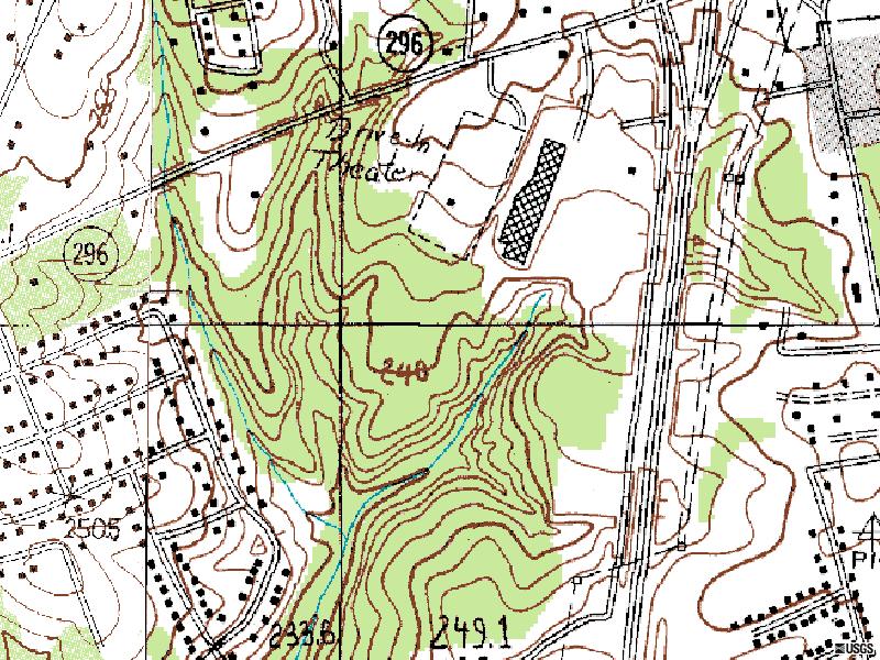 TerraServer map of former site-Reidville Rd off of I-26