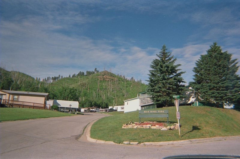 Mile Hi Drive In in 2013, now a trailer park