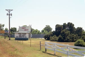 Front view with marquee