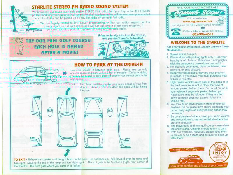 souvenir drive-in guide - side 2